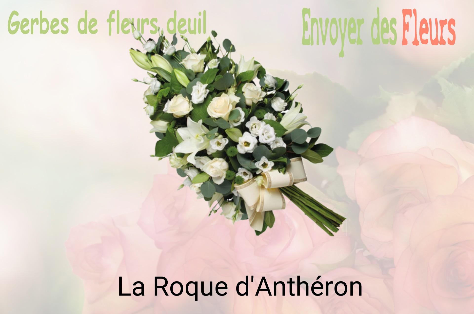 Gerbe de fleurs de deuil livrée à La Roque-d'Anthéron